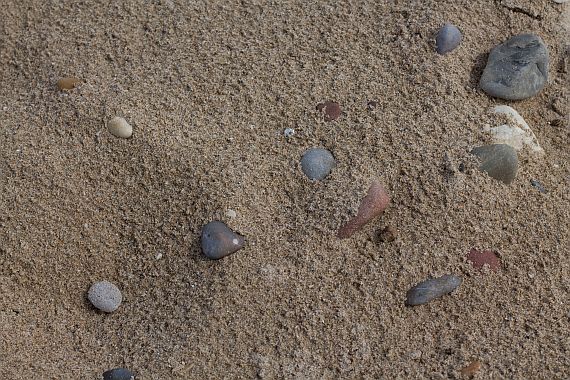 Sand vom Grund des Meeres